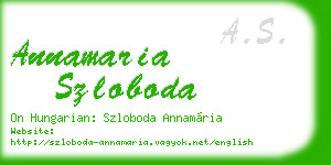 annamaria szloboda business card
