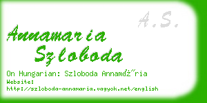 annamaria szloboda business card